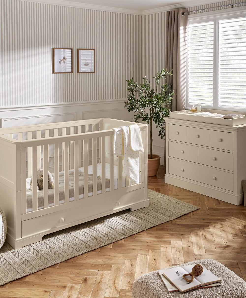 Mamas &amp; Papas Furniture Sets Oxford 2 Piece Cotbed Set with Dresser Changer - Cashmere