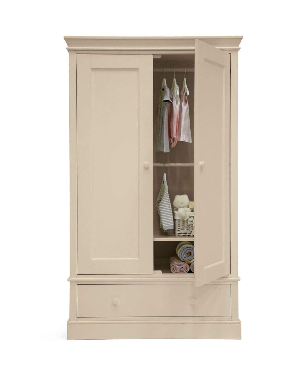 Mamas &amp; Papas Furniture Sets Oxford 3 Piece Cotbed Range with Dresser Changer &amp; Wardrobe - Cashmere