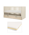 Mamas & Papas Furniture Sets Riga Cotbed & Essential Airflow Fibre Cotbed Mattress - Cashmere