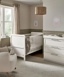 Mamas & Papas Furniture Sets Walton 2 Piece Cotbed Set with Dresser Changer - White