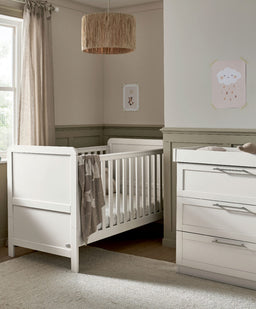 Mamas & Papas Furniture Sets Walton 2 Piece Cotbed Set with Dresser Changer - White