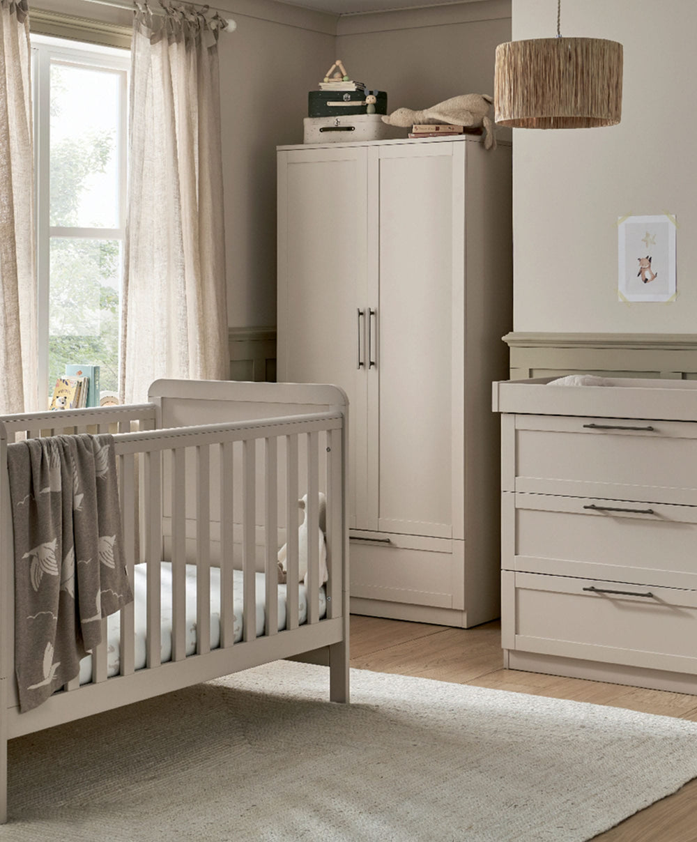 Mamas &amp; Papas Furniture Sets Walton 3 Piece Range with Dresser Changer &amp; Wardrobe - Cashmere