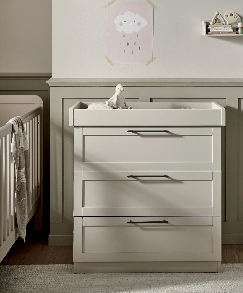 Mamas &amp; Papas Furniture Sets Walton 3 Piece Range with Dresser Changer &amp; Wardrobe - Cashmere