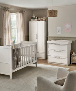 Mamas & Papas Furniture Sets Walton 3 Piece Range with Dresser Changer & Wardrobe - White