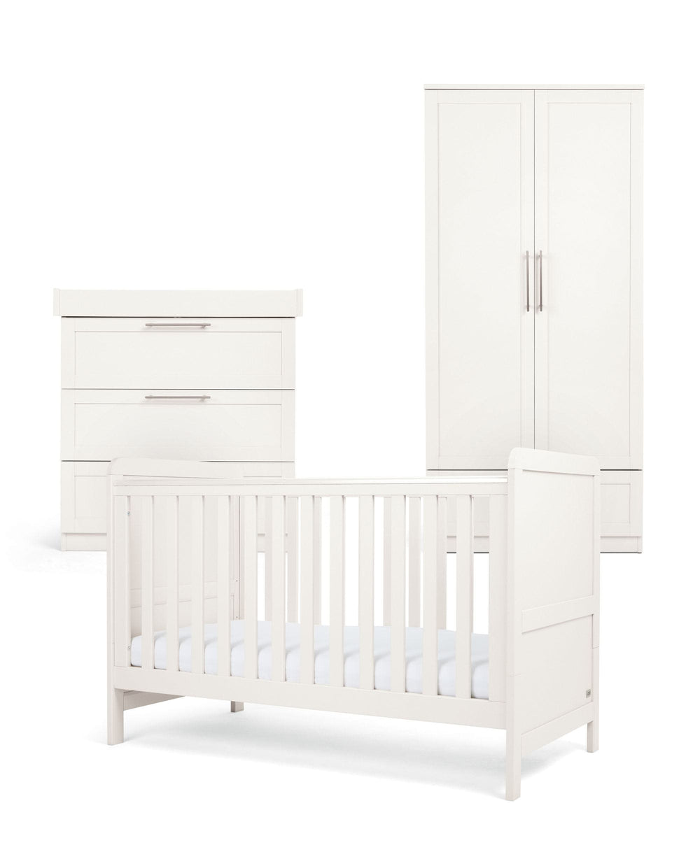 Mamas &amp; Papas Furniture Sets Walton 3 Piece Range with Dresser Changer &amp; Wardrobe - White