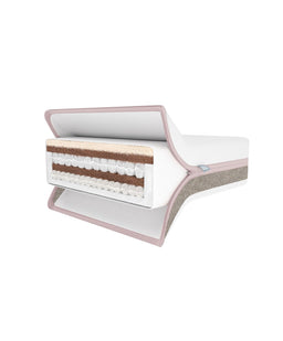 Mamas & Papas Furniture Sets Walton Cotbed with Luxury Hybrid Twin Cotbed Mattress - Cashmere