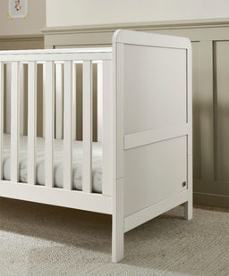 Mamas & Papas Furniture Sets Walton Cotbed with Luxury Hybrid Twin Cotbed Mattress - White