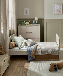 Mamas & Papas Furniture Sets Walton Cotbed with Premium Pocket Spring Mattress - Cashmere