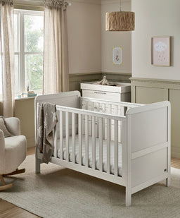 Mamas & Papas Furniture Sets Walton Cotbed with Signature Airflow Pocket Spring Mattress - White