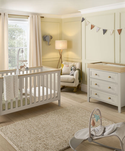 Mamas & Papas Furniture Sets Wedmore 2 Piece Cotbed Set with Dresser Changer - Pebble Grey