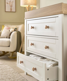 Mamas & Papas Furniture Sets Wedmore 2 Piece Cotbed Set with Dresser Changer - White/Oak