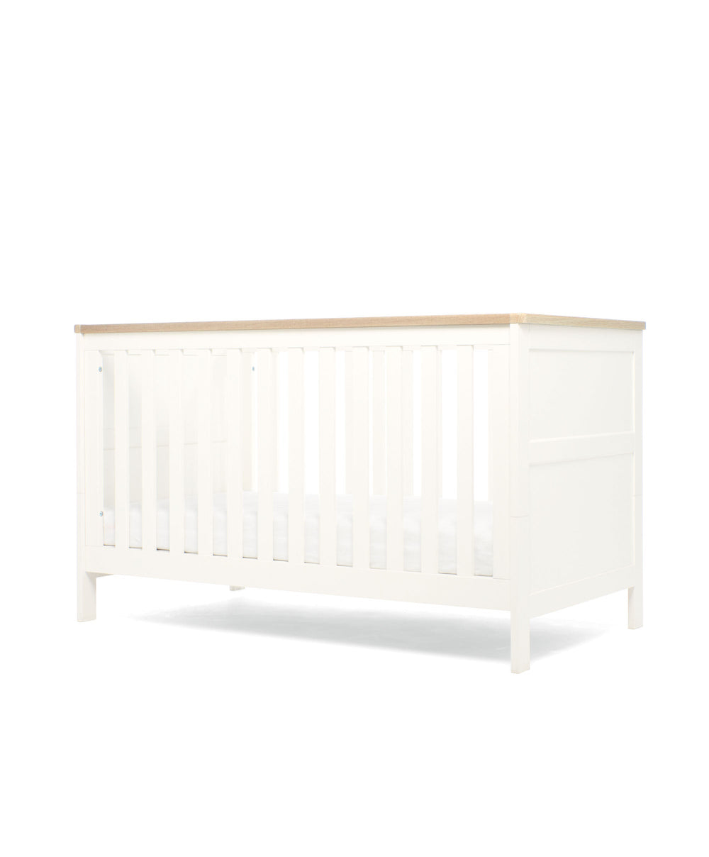 Mamas &amp; Papas Furniture Sets Wedmore 2 Piece Cotbed Set with Dresser Changer - White/Oak