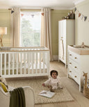 Mamas & Papas Furniture Sets Wedmore 3 Piece Cotbed Range with Dresser Changer & Wardrobe - White/Oak