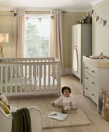 Mamas & Papas Furniture Sets Wedmore 3 Piece Cotbed Set with Dresser Changer & Wardrobe - Pebble Grey