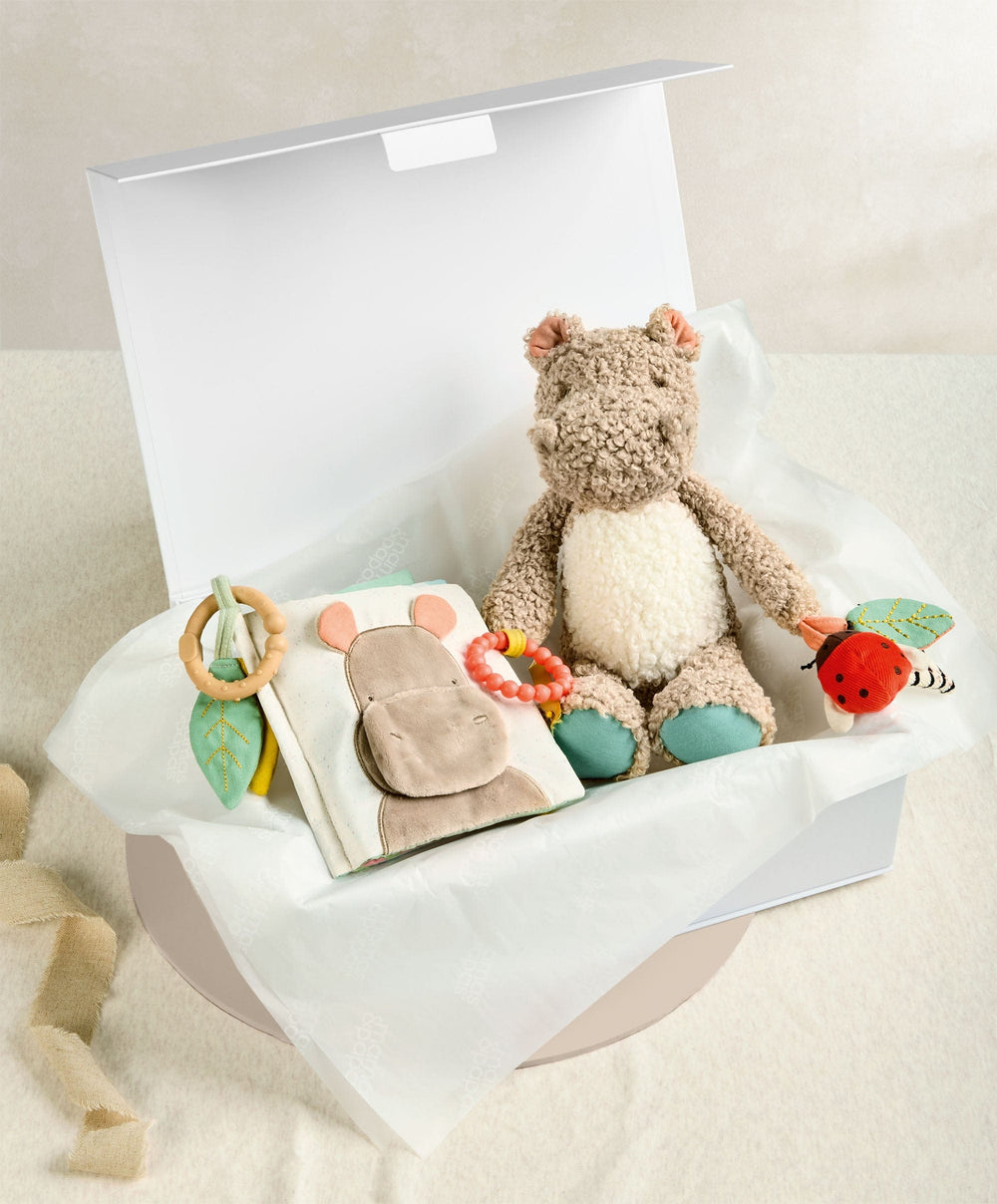Mamas &amp; Papas Gift Boxes Babyplay - Hippo &amp; Book Gift Box
