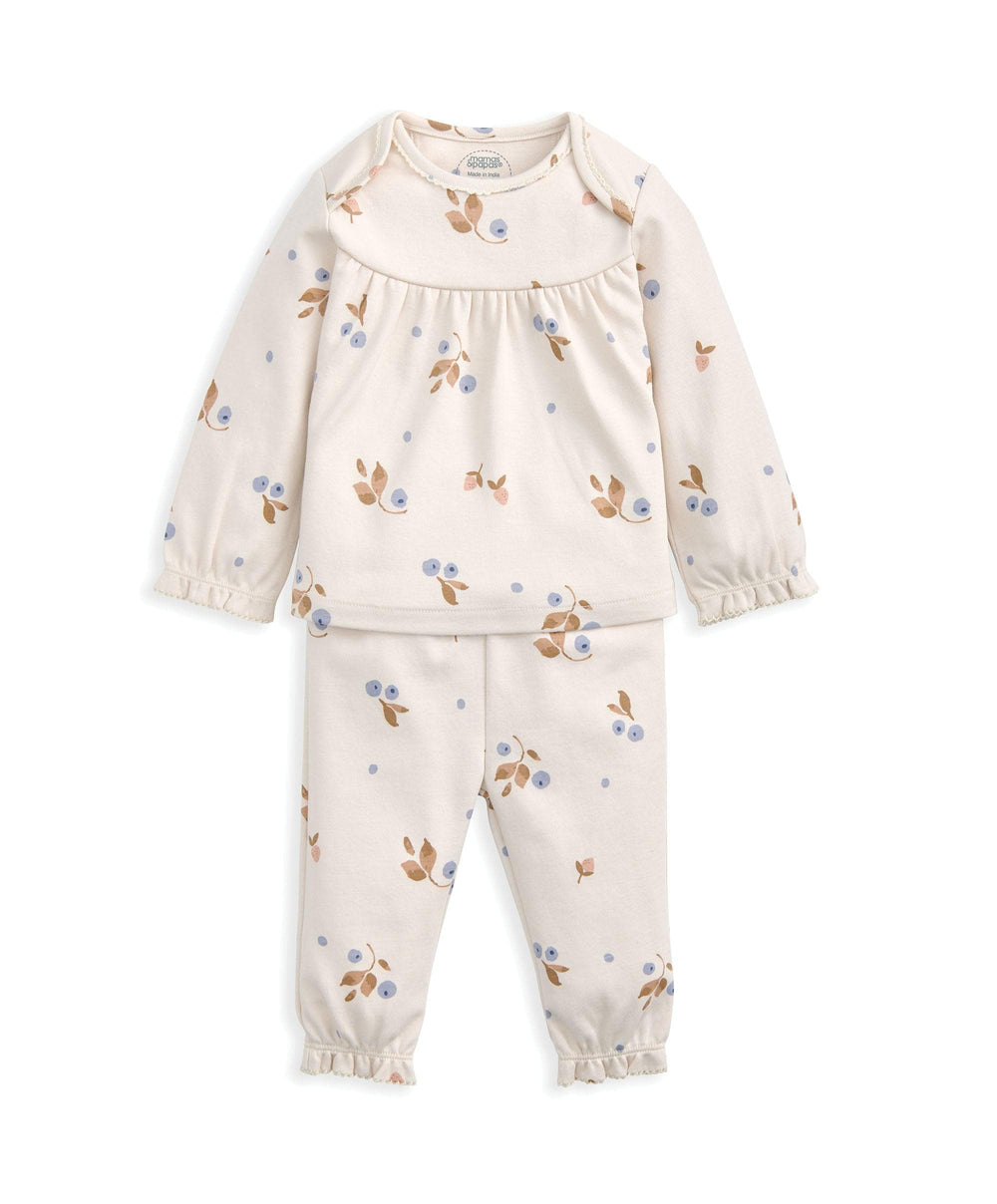 Mamas &amp; Papas Gift Boxes Berry Print Pyjamas &amp; Small Beanie Bunny Gift Box