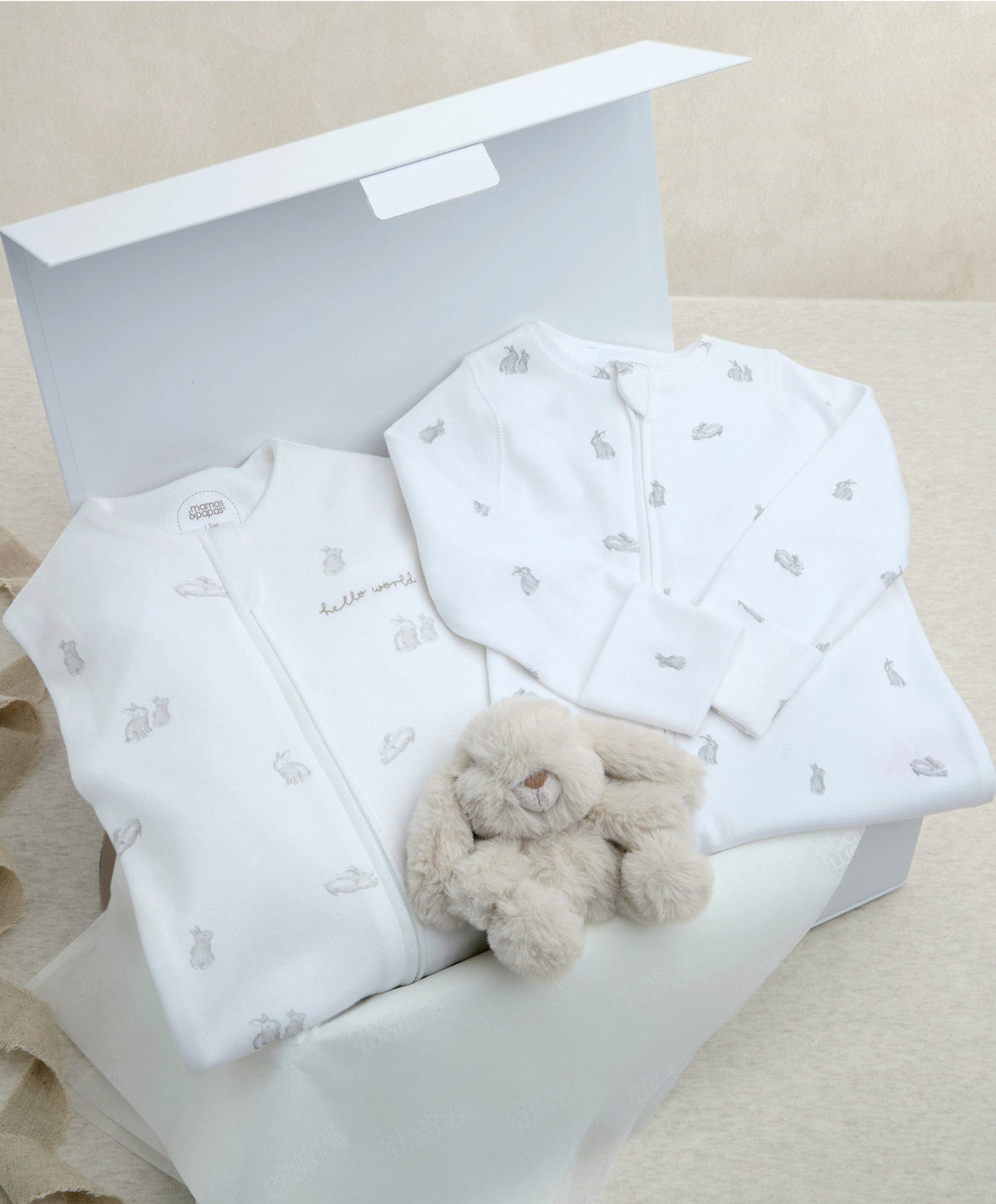 Mamas & Papas Gift Boxes Bunny Dreampod Swaddle & All In One With Soft Toy Gift Box