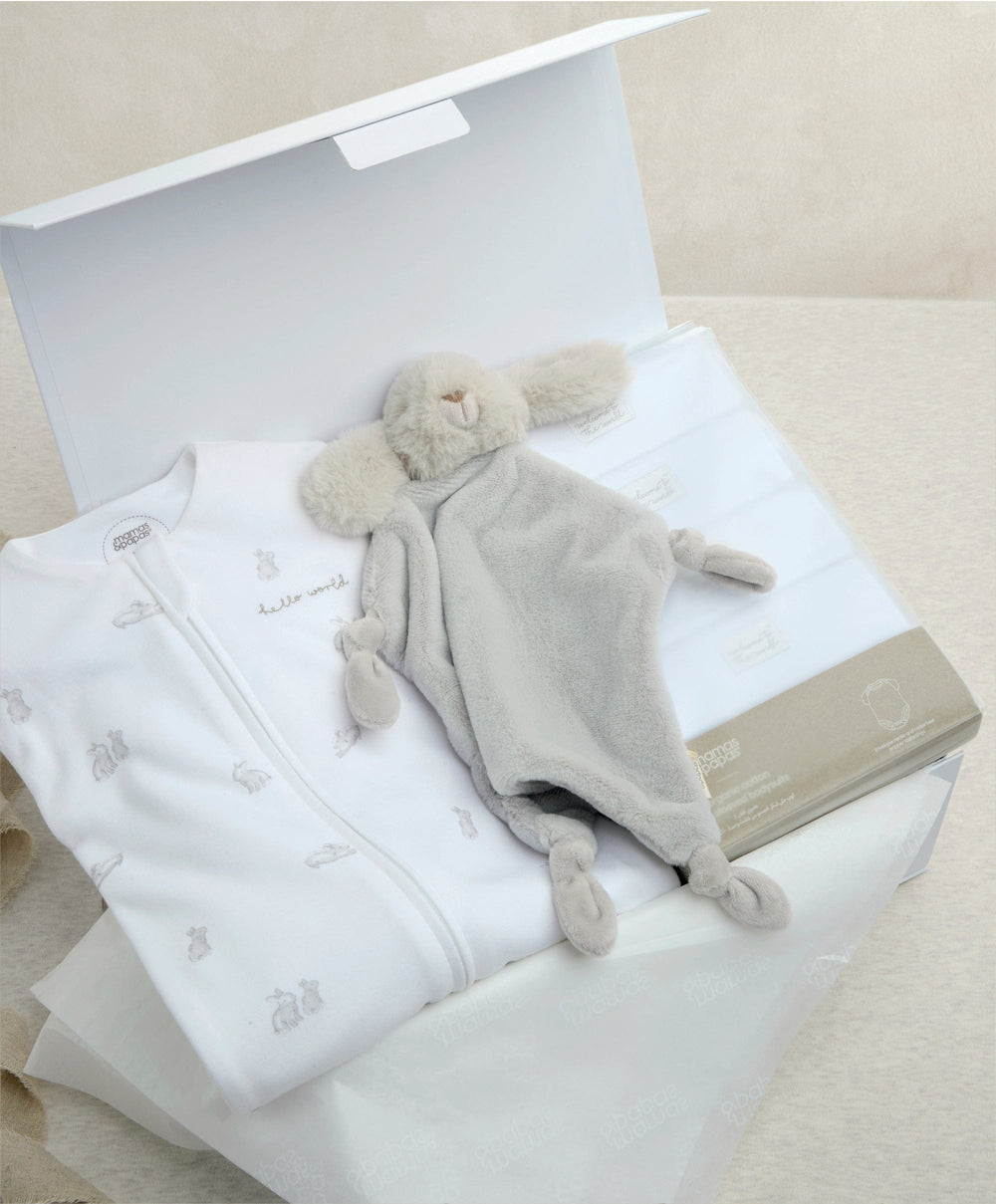 Mamas &amp; Papas Gift Boxes Bunny Dreampod Swaddle &amp; Comforter