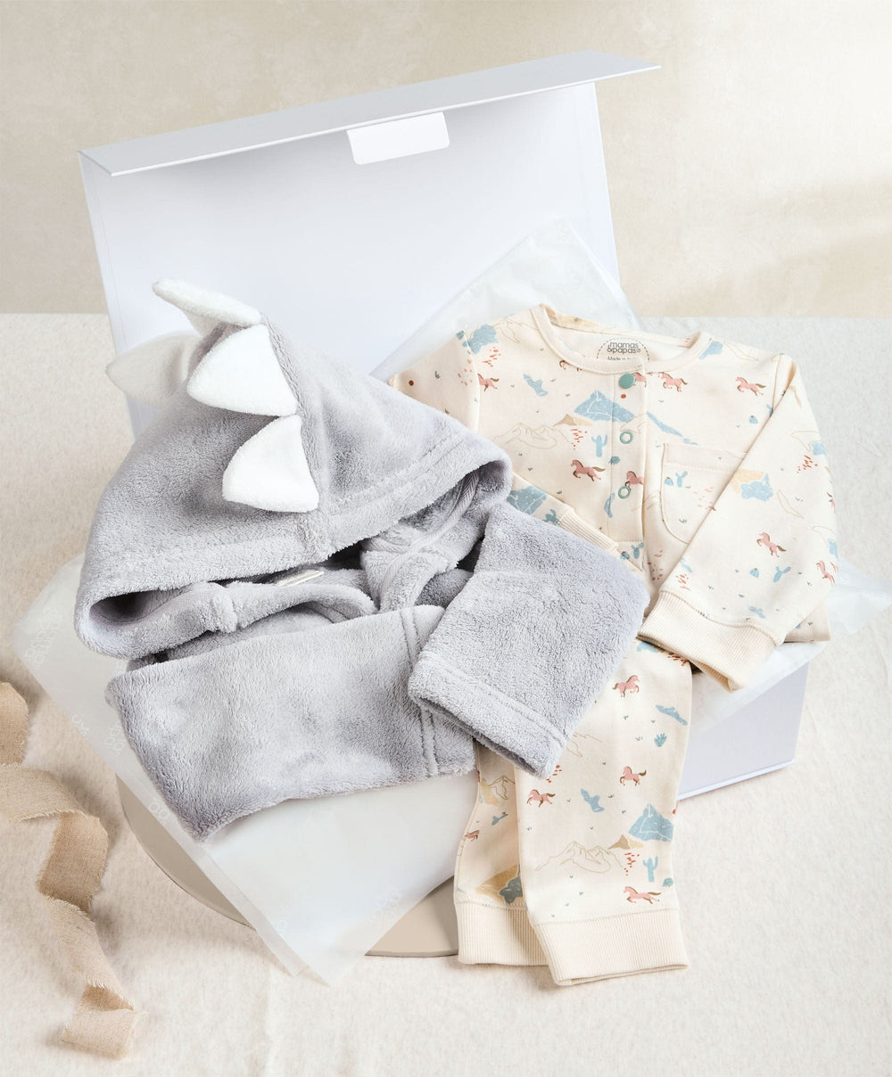 Mamas &amp; Papas Gift Boxes Dinosaur Dressing Gown &amp; Pyjamas Gift Box
