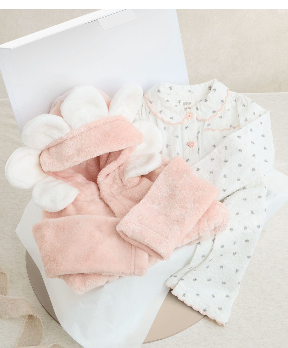 Mamas &amp; Papas Gift Boxes Floral Bedtime Giftbox - With Floral Pyjamas &amp; Daisy Dressing Gown.