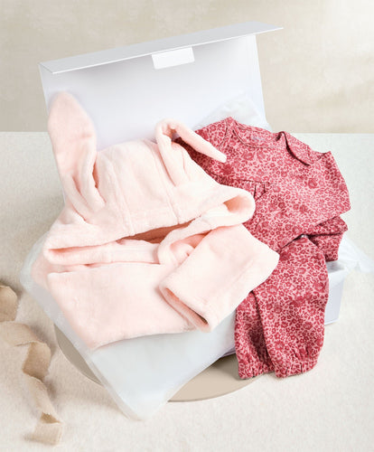 Mamas & Papas Gift Boxes Floral Pyjamas & Bunny Dressing Gown Gift Box