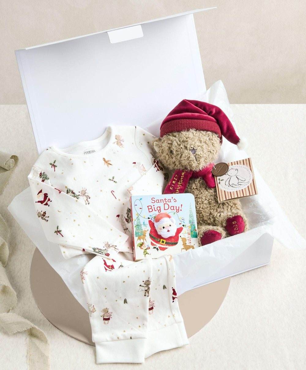 Mamas &amp; Papas Gift Boxes Night Before Christmas Pyjamas &amp; Teddy Bear Gift Box
