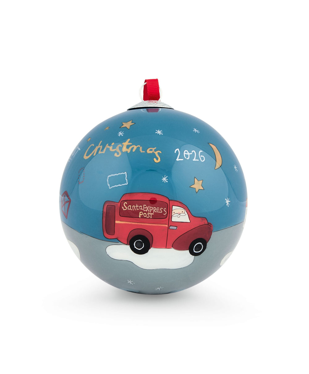 Mamas &amp; Papas Glass Bauble 2026 - Blue