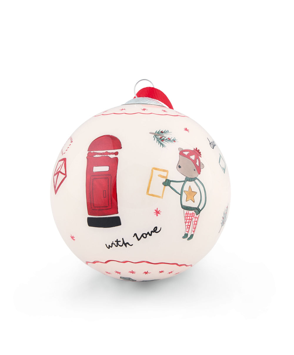 Mamas &amp; Papas GLASS BAUBLE 2026 – NEUTRAL
