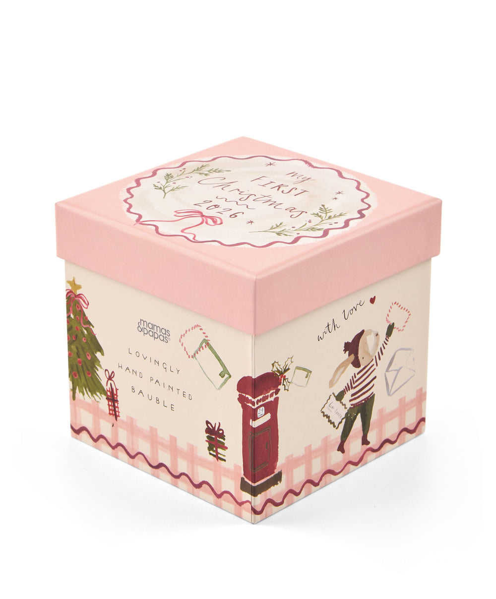 Mamas &amp; Papas GLASS BAUBLE 2026 – PINK