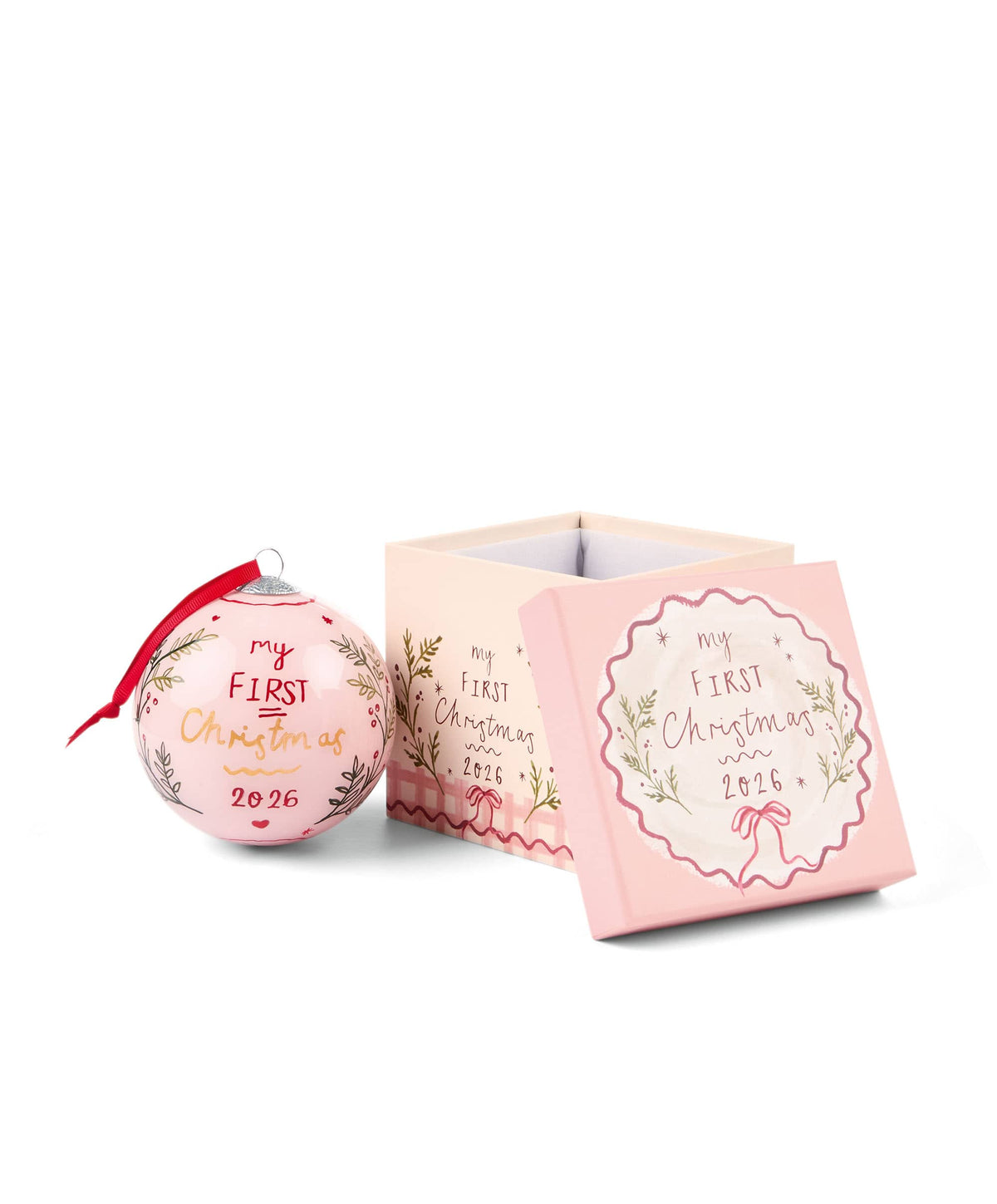 Mamas & Papas GLASS BAUBLE 2026 – PINK