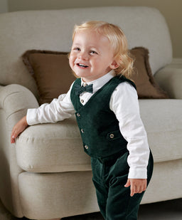 Mamas & Papas Green Velvet Suit ( Pack of 4)