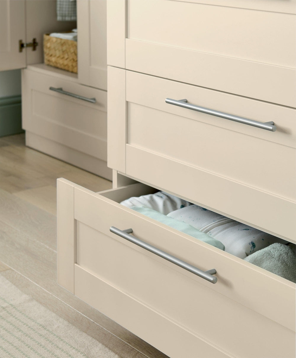 Mamas &amp; Papas Hampden 3 Piece Cotbed Range with Dresser Changer &amp; Wardrobe - Cashmere