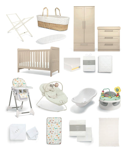 Mamas & Papas Hampden At Home Baby Bundle With Moses Basket - Cashmere