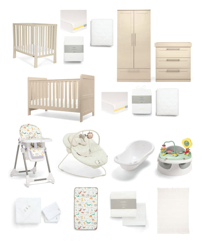 Mamas & Papas Hampden At Home Baby Bundle With Petite Cot - Cashmere