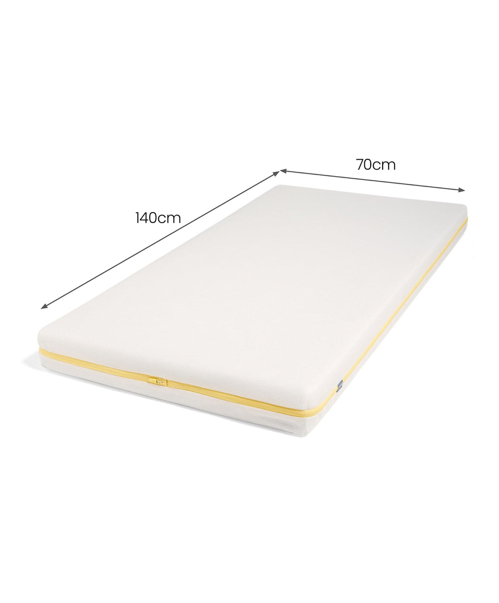 Mamas &amp; Papas Hampden Cotbed &amp; Essential Airflow Pocket Spring Mattress Bundle - White