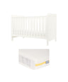 Mamas & Papas Hampden Cotbed & Essential Airflow Pocket Spring Mattress Bundle - White