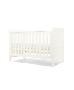 Mamas & Papas Hampden Nursery Furniture Set & Essential Airflow Fibre Cotbed Mattress - White