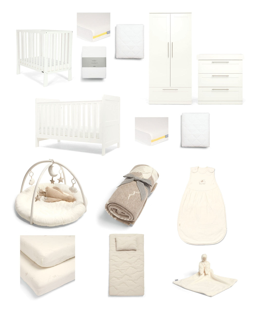 Mamas &amp; Papas Hampden Styled Nursery Bundle (15 Pieces) - Neutral/White