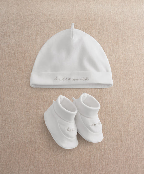 Hello World Hat & Booties