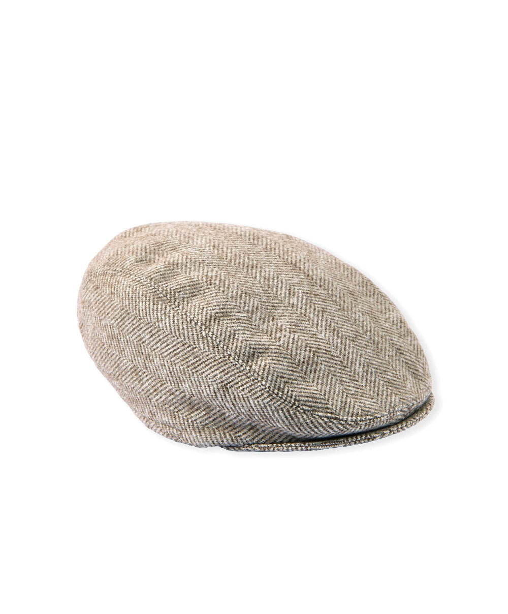 Mamas &amp; Papas Hats &amp; Booties Herringbone Flat Cap - Oatmeal