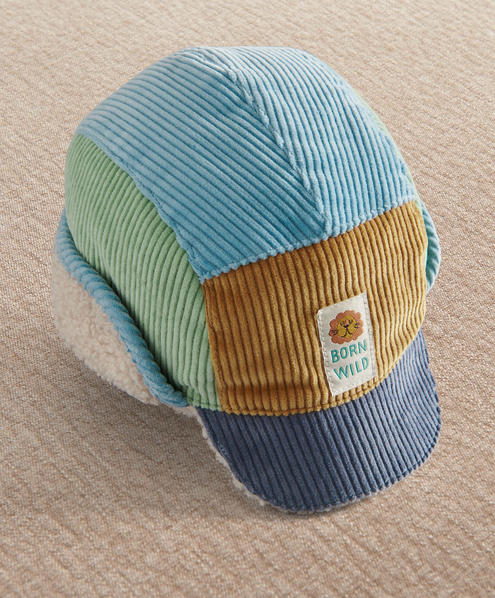 Mamas &amp; Papas Hats &amp; Booties Patchwork Corduroy Trapper Hat