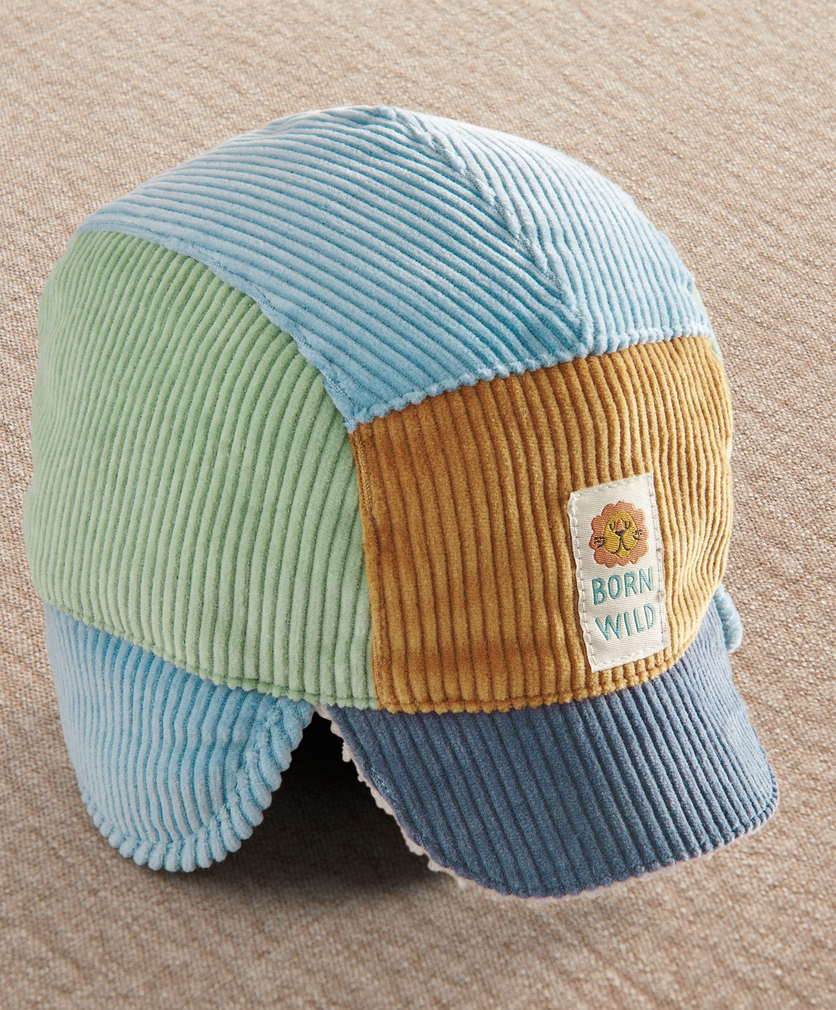 Mamas & Papas Hats & Booties Patchwork Corduroy Trapper Hat