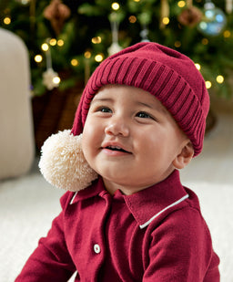 Mamas & Papas Hats & Booties Red Knitted Santa Hat