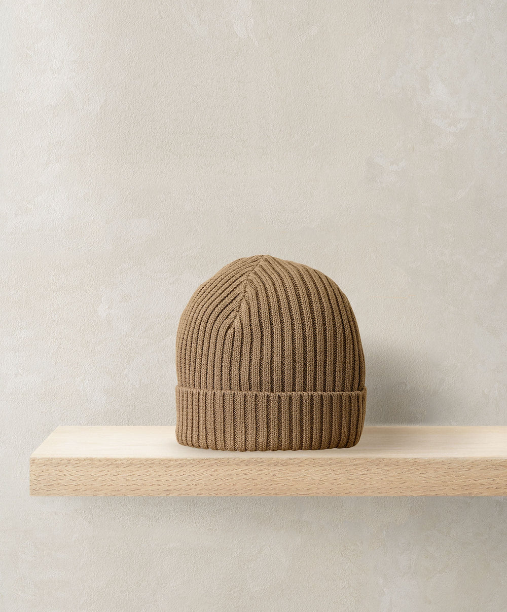Mamas &amp; Papas Hats &amp; Booties Stripe Knit Beanie Hat - Beige