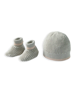 Mamas & Papas Hats & Booties Welcome to the world Knitted Hat & Booties Set
