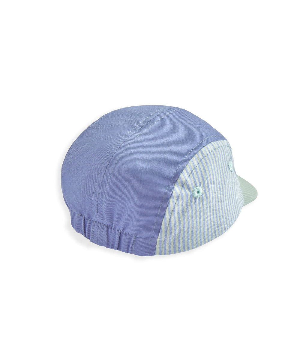 Mamas &amp; Papas Hats &amp; Mitts Blue Striped Cap