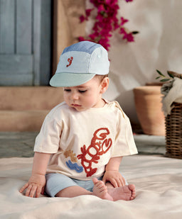 Mamas & Papas Hats & Mitts Blue Striped Cap