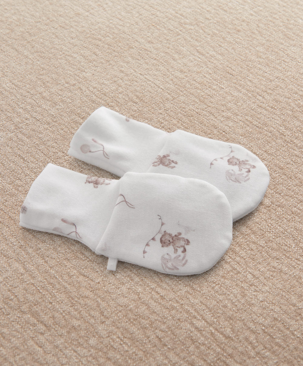 Mamas &amp; Papas Hats &amp; Mitts Celebration Print Hat &amp; Mitts
