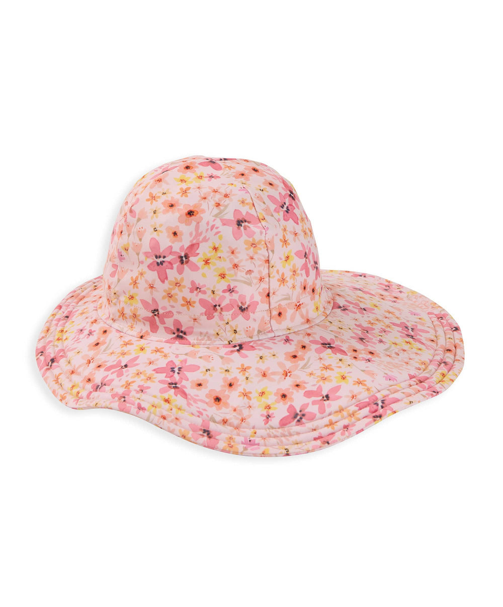 Mamas &amp; Papas Hats &amp; Mitts Floral Floppy Sunhat