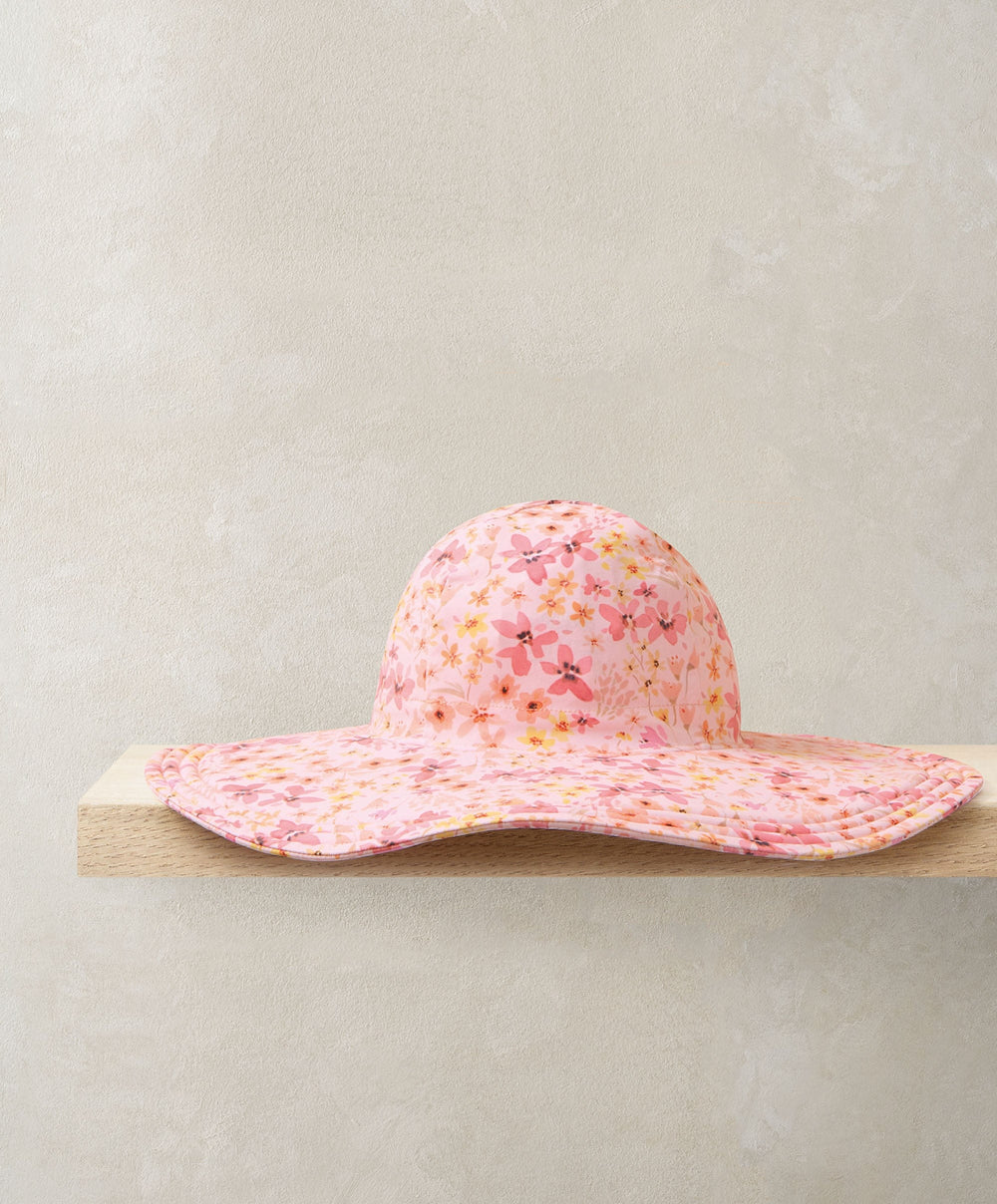 Mamas &amp; Papas Hats &amp; Mitts Floral Floppy Sunhat